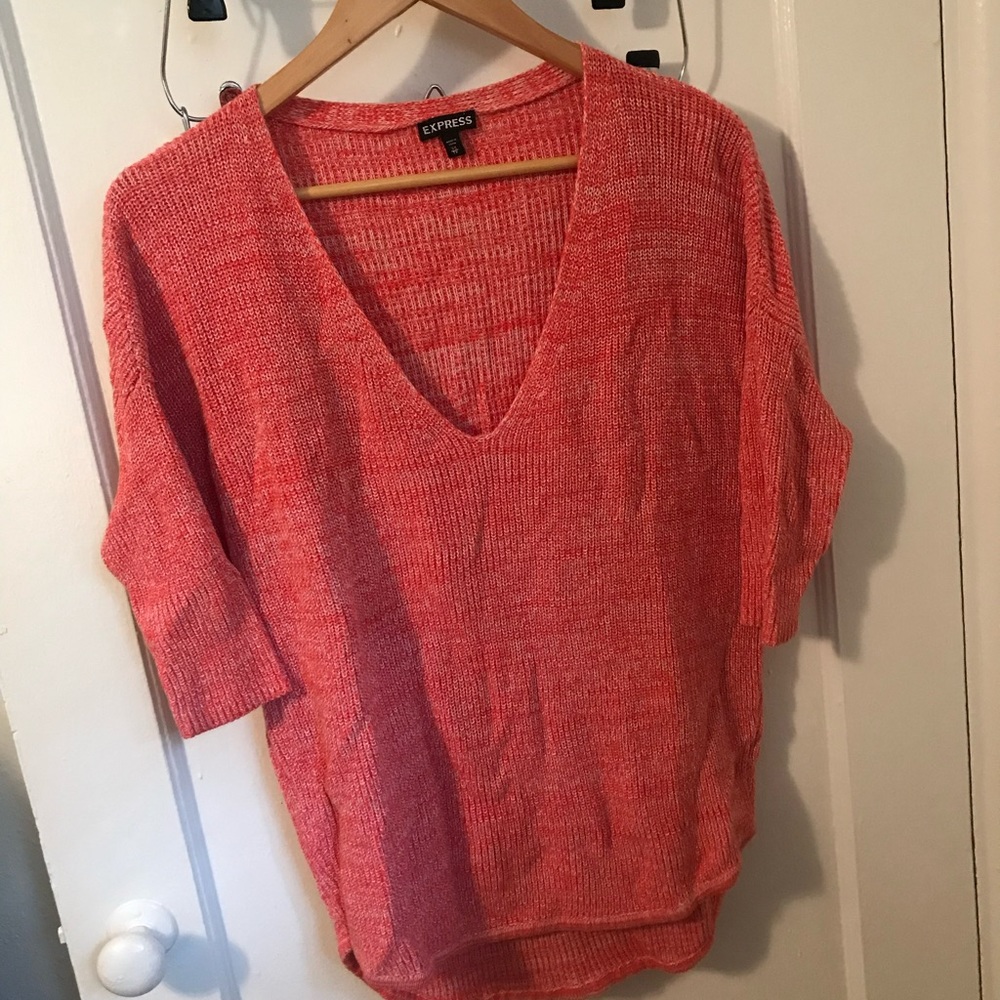 Express coral sweater